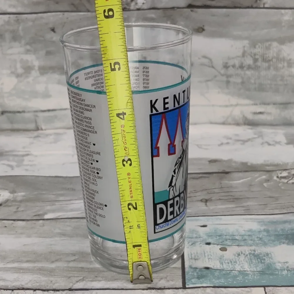 KENTUCKY Derby Horse Race Vintage 1995 Collectible Glass Tumbler Cup 121 90's - Picture 11 of 12